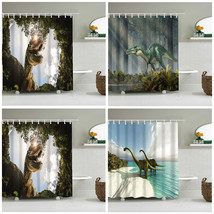 Dinosaur Waterproof Shower Curtain Sets Polyester Bathtub Decor Curtain GIFT 70&quot; - £13.42 GBP+