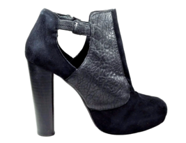 Women High Heels Black Size 8 Leather Suede Bootie Platform Punk TOPSHOP... - £19.90 GBP