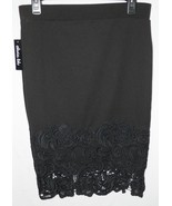 Olivia Blu Black Skirt with Lace Trim Size Large NWT - $22.76