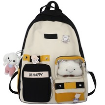 Laptop Cute Backpack College Student Women School Bag Kawaii Fashion Book Female - £37.84 GBP