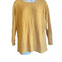Willow Ridge Womens Large Vintage Yellow Lightweight Knit Crewneck Sweater - $18.69