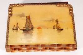 Antique Vintage Celluloid Victorian Photograph Album - Sailboats at Sunset - £37.28 GBP