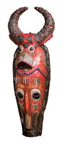 Cape Buffalo Congo Mask Wall Sculptures Replica Reproduction - £35.20 GBP