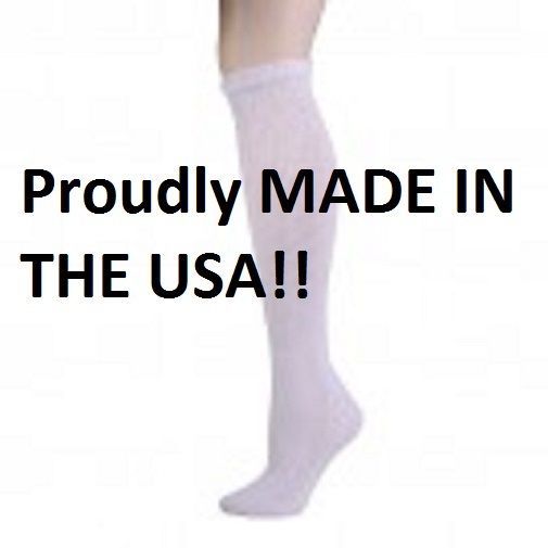 WHITE DIABETIC SOCKS OVER THE CALF PHYSICIANS CHOICE SIZE 13-15   3, 6 or 9 Pair - $7.91 - $27.97