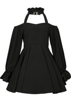 Vintage Gothic Lolita Party Dress Women Loose Puff Sleeve Solid Princess... - £16.94 GBP