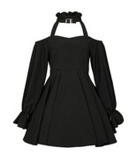 Vintage Gothic Lolita Party Dress Women Loose Puff Sleeve Solid Princess... - $413.15 MXN