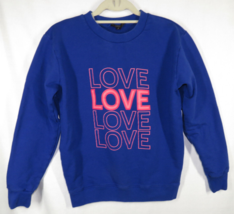 J. Crew Women’s Blue LOVE Sweatshirt Size Small - £19.61 GBP