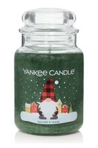 1 Yankee Candle Large Jar-Balsam &amp; Cedar-22 oz Christmas Gnome Label Ltd... - $29.97