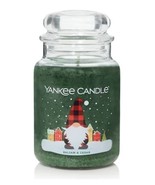 1 Yankee Candle Large Jar-Balsam &amp; Cedar-22 oz Christmas Gnome Label Ltd... - £23.58 GBP