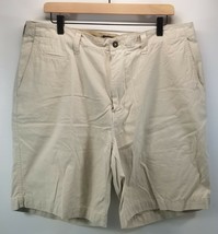 Men&#39;s St. Johns Bay Cotton Khaki Shorts Size 38 Full Length 21&quot; with 9&quot; ... - £15.49 GBP