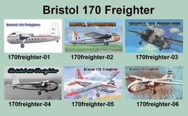 6 Different Bristol 170 Freighter Warplane Magnets - £78.79 GBP