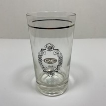 Vintage GM General Motors 1949 Drinking Glass Silver Monogram Cup - £11.25 GBP