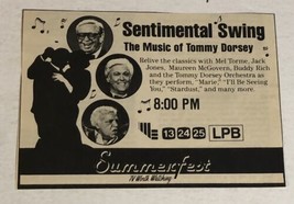 Sentimental Swing Music Of Tommy Dorsey Tv Guide Print Ad Mel Torme TPA12 - £4.45 GBP