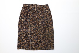 Vtg 60s 70s Mid Century Modern MCM Womens 24 Distressed Flower Corduroy ... - $39.55