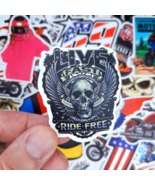 50 PCS Motorbike Sticker Pack, Helmet Motorcycle stickers, Motocross Decals - £10.61 GBP