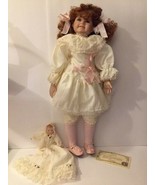 A Collectors Edition BRINN&#39;S 1991 25&quot; Tall Porcelain Doll Cert. of Authe... - £22.90 GBP