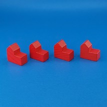 Settlers Catan 3061 Red City Wood 4 Church Replacement Game Piece Complete Set - $3.70