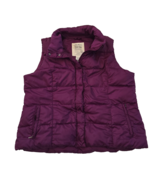 Eddie Bauer Premium Quality Goose Down Purple Full Zip button Vest - $30.22 CAD