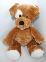 BUILD-A-BEAR plush brown sugar puppy dog off white patch eye feet stuffe... - £7.03 GBP