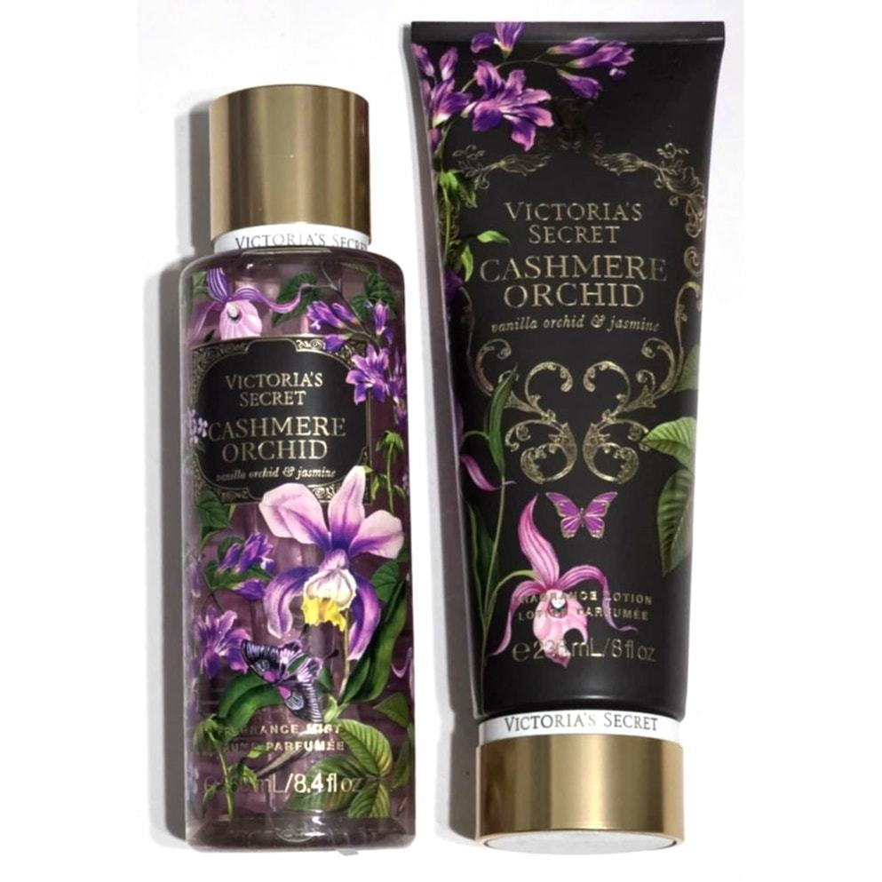 VS Victoria&#39;s Secret Cashmere Orchid Fragrance Body Lotion and Mist Set NEW - £28.51 GBP