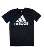 Adidas Unisex Kids Youth Black White Logo Short Sleeve Primegreen Size L... - £11.05 GBP