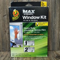 DUCK Max Strength Window Kit Heavy Duty Insulating Shrink Film Clear 84x120 Wide - £17.10 GBP
