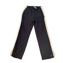 Nike Womens Size Large 12 14 Athletic track Pants Pull On Navy Blue White Racing - £12.38 GBP