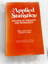 Applied statistics: analysis of variance and regression HC 1974  - £7.85 GBP