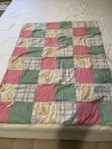 Vintage Handmade Baby Quilt Patchwork Teddy Bears - £18.78 GBP