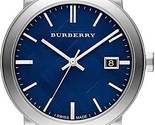 Burberry The City BU9031 Silver Tone Blue Check Dial Unisex Wrist Watch - £198.10 GBP