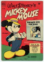 Walt Disney’s Mickey Mouse 296 VG 4.0 Golden Age Dell 1950 Black Pete - £20.90 GBP