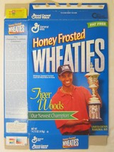 Empty Honey Frosted WHEATIES Cereal Box 1998 TIGER WOODS Our Newest Cham... - $7.97