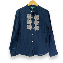 Antica Sartoria Giacomo Cinque Blue Cotton Button Up &quot;Taglia&quot; Shells and... - £30.43 GBP