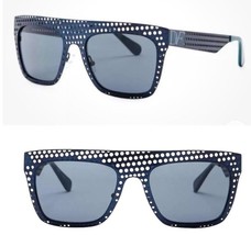 $146 DVF Diane von Furstenberg Womens Grace Sunglasses Navy Bold Perfora... - $67.91