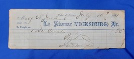 1860 Paddle Steamer Vicksburg Bill of Goods New Orleans,LA 1861 Box of P... - £72.11 GBP