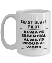 Coast Guard Pilot Coffee Mug - 15 oz Funny Tea Cup For Military Officers  - £11.94 GBP
