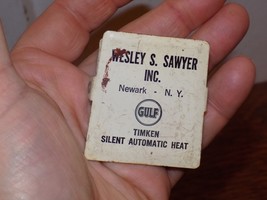 Vintage Gulf Wesley S. Sawyer Newark, NY Advertising Metal Clip - $11.88