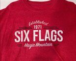 Six Flags Coaster Magic Mountain T Shirt Men's Short Sleeve Red XL - $9.90