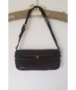 Etienne Aigner Small Logo Shoulder Handbag Purse Black Brown - £23.73 GBP