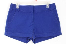 J. Crew 6 Blue 3&quot; Chino Shorts Cotton Twill 61456 - £17.92 GBP