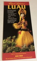 Vintage Royal Lahaina Luau Travel Brochure Hawaii  BR11 - £7.75 GBP