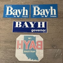 LOT of Evan Bayh Governor Senator Stickers US Senate Indiana Blue Large ... - £7.96 GBP