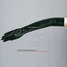 19.5&quot; Long Stretch Velvet Gloves Slip-On 12BL / Various Colors - £21.57 GBP