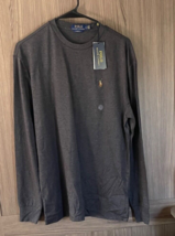 Polo Ralph Lauren Classic-Fit Soft Cotton Long-Sleeve Tee Sz small Charc... - $39.00