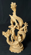 Vintage Asian Warrior Dragon Slayer Resin Sculpture 15.25&quot; Tall Made in Italy - $49.99