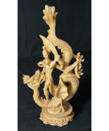 Vintage Asian Warrior Dragon Slayer Resin Sculpture 15.25&quot; Tall Made in ... - $68.26 CAD