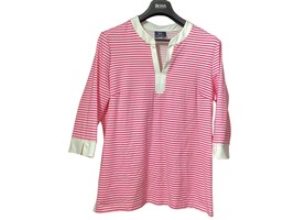 Sailor-Sailor Pink Pin Stripes Collared Tunic Long Sleeve Blouse Womens ... - £22.88 GBP