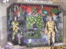 NEW Super Soldier Army Military Heroes by DigO Toys 2 figures w/ accesso... - £7.74 GBP