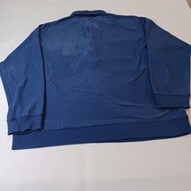 Haband Quarter Button Men's Blue Collar Shirt Long Sleeve Sz XL Made In Mongolia image 2