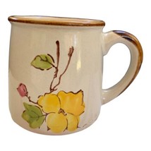 Vintage Casualstone Stoneware 704 Spring Time Coffee Mug Yellow Floral - £15.03 GBP